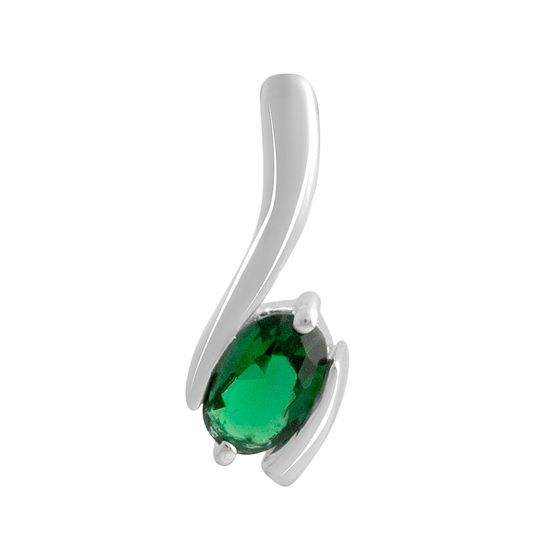 Срібна підвіска з смарагдом nano 0.35ct