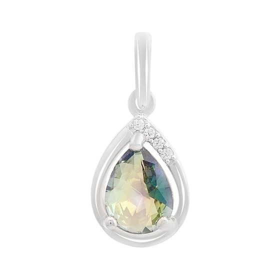 Серебряная подвеска с мистик топазом 0.736ct