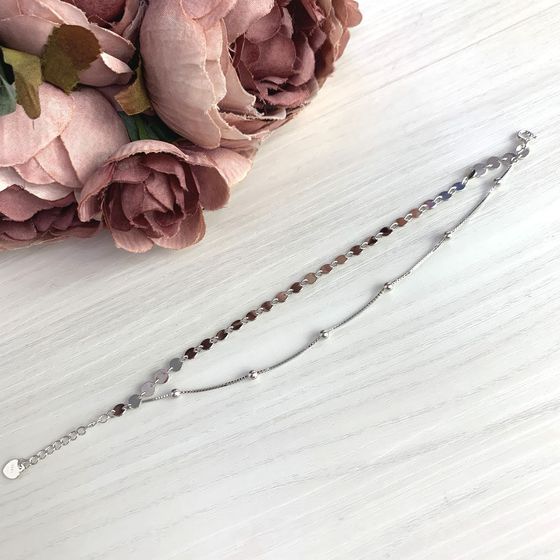 Silver bracelet without stones