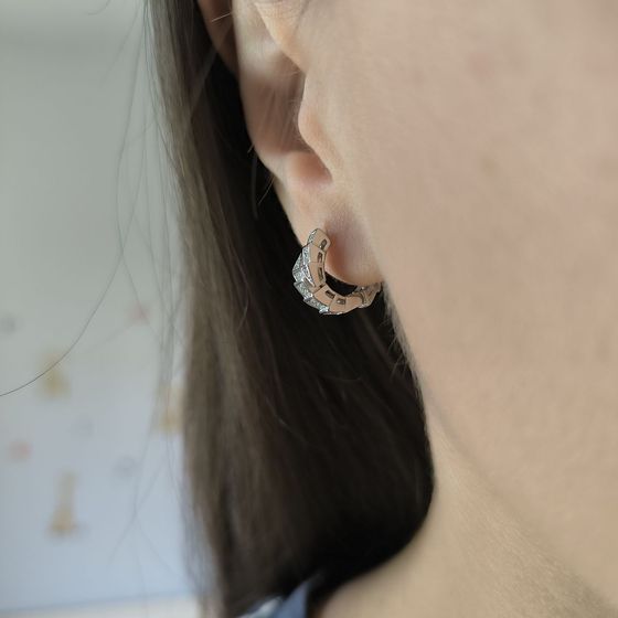 Срібні сережки з фіанітами