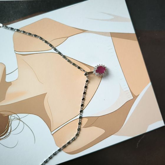 Срібна підвіска з рубіном 1.286ct