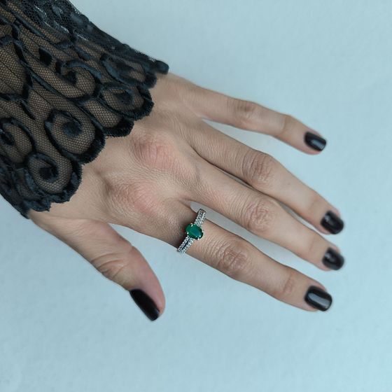 Срібна каблучка з агатом 1.027ct