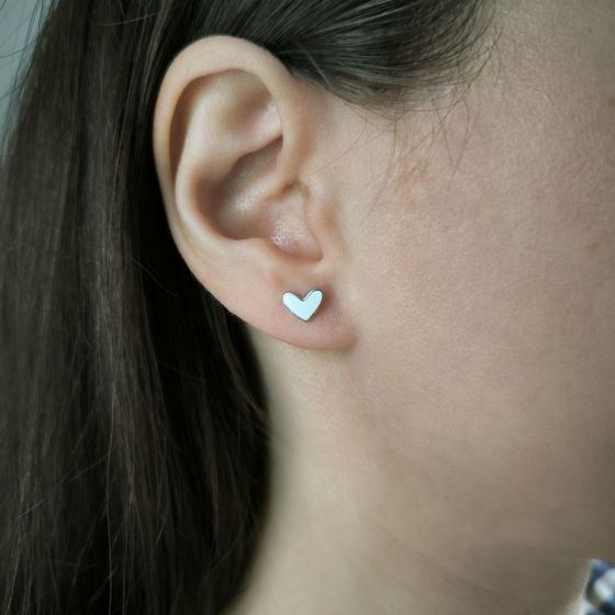 Срібні сережки з емаллю