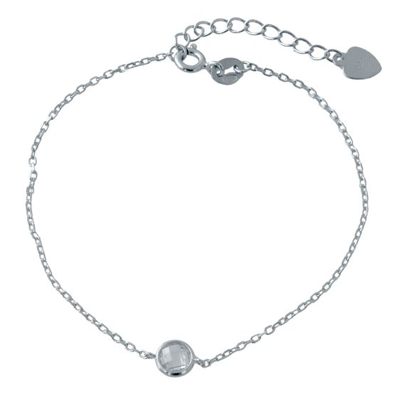 Silver bracelet with phianites