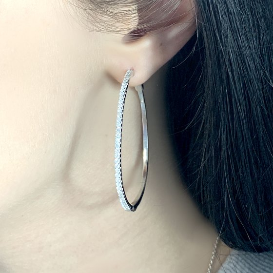 Silver Earrings with Fianites