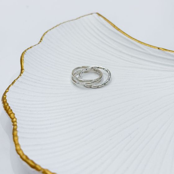 Срібна каблучка з фіанітами