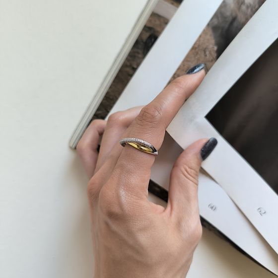 Silver Ring with Fianites