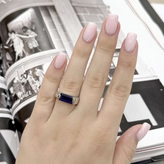 Срібна каблучка із сапфіром 3.392ct