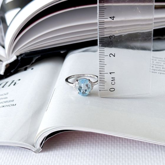 Срібна каблучка з топазом 3.302ct