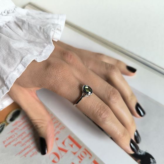 Срібна каблучка з містик топазом 0.85ct