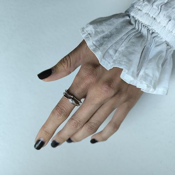 Silver Ring with Fianites