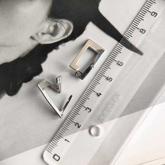 Silver earrings without stones