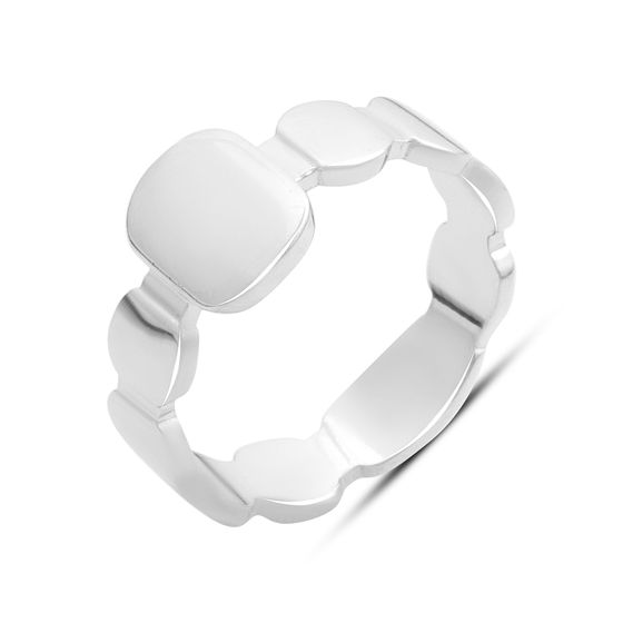 Silver ring without stones