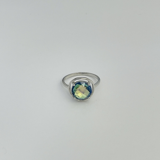 Серебряное кольцо с мистик топазом 6.993ct