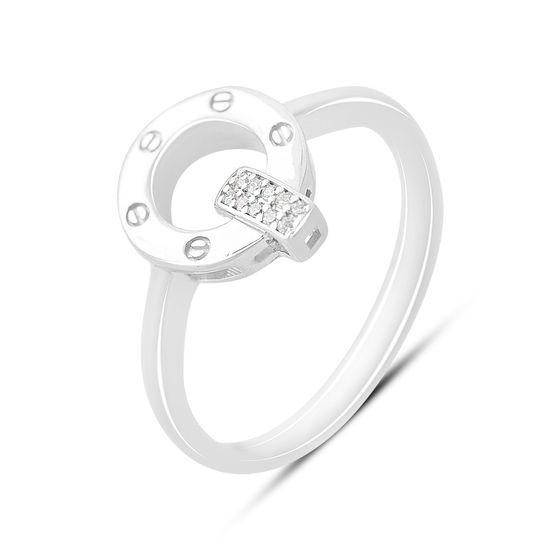 Silver Ring with Fianites