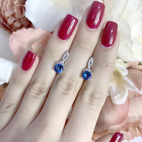 Срібні сережки з містичним топазом 1,509 карата