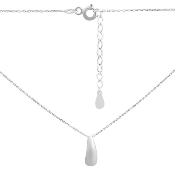 Silver necklace without stones