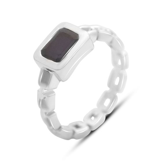 Срібна каблучка з сапфіром 1,833 карата