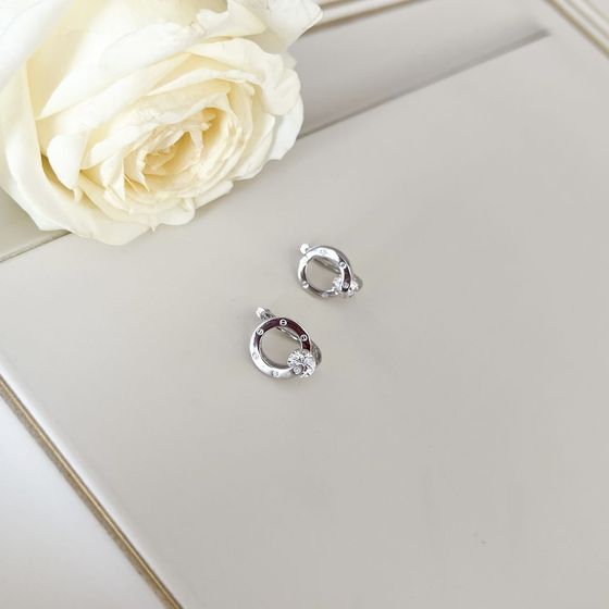 Золоті сережки з фіанітами 0.6ct