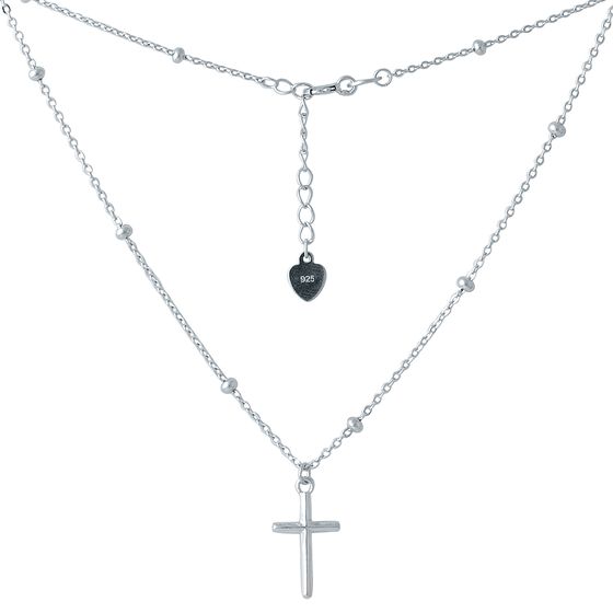 Silver necklace without stones