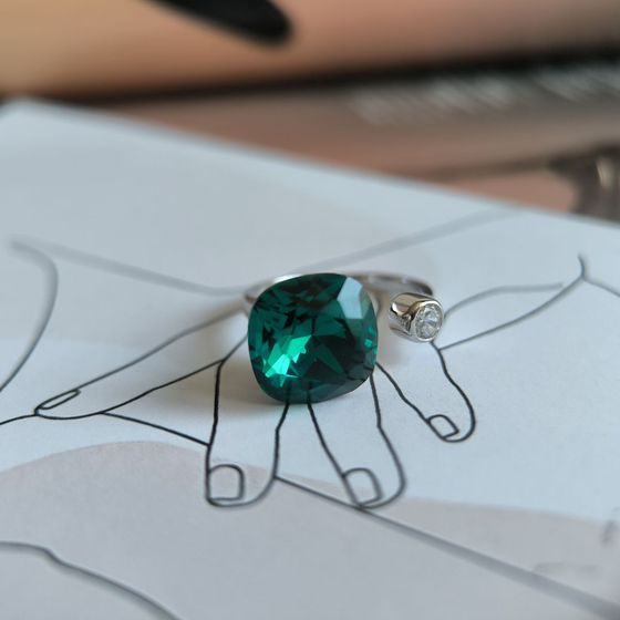 Silver Ring with Fianites