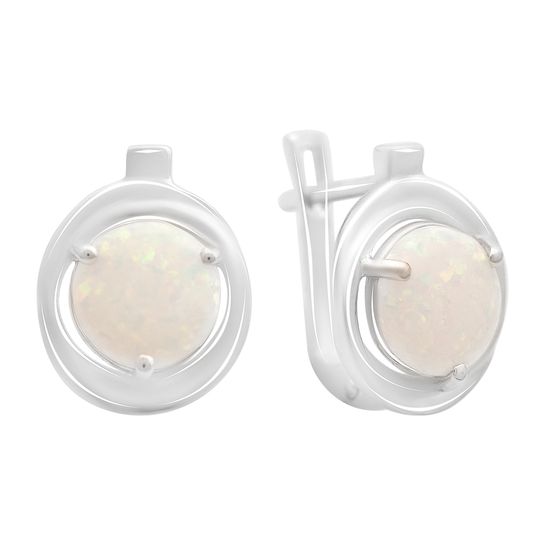 Silver earrings with opal 1.567ct