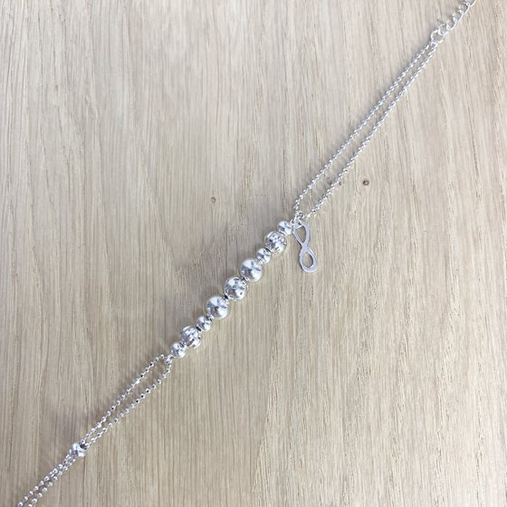 Silver bracelet without stones