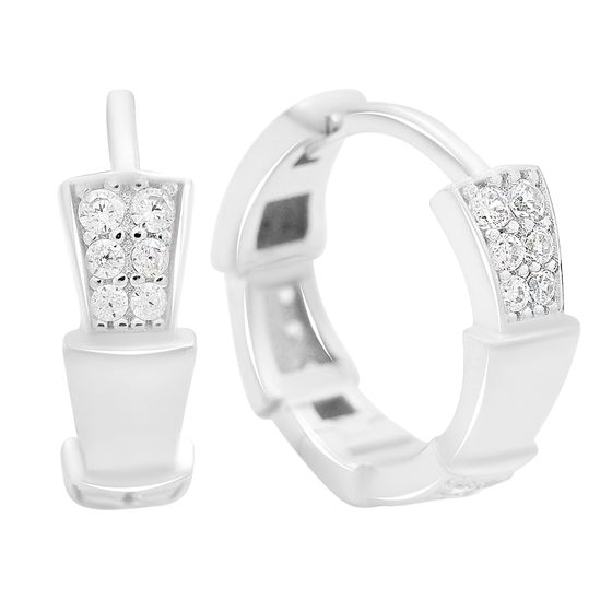 Gold earrings with cubic zirconia 0.18ct