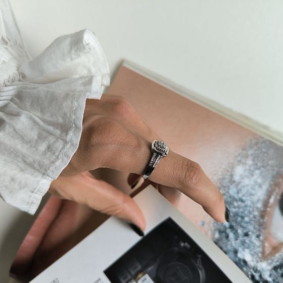Silver Ring with Fianites