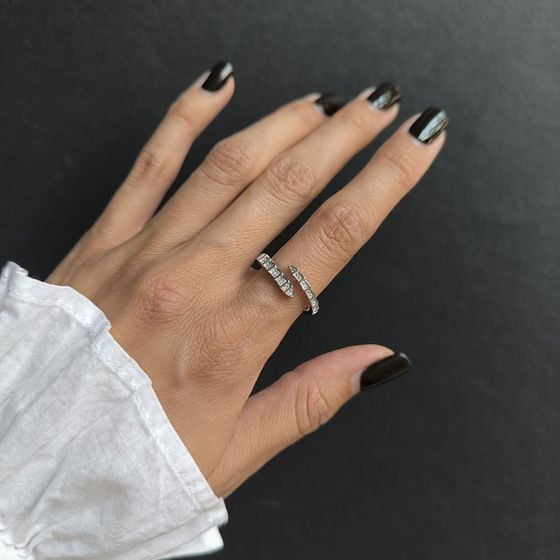 Silver Ring with Fianites