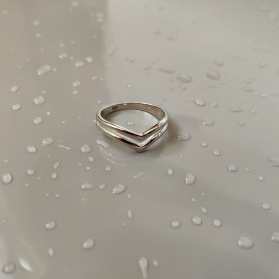 Silver ring without stones