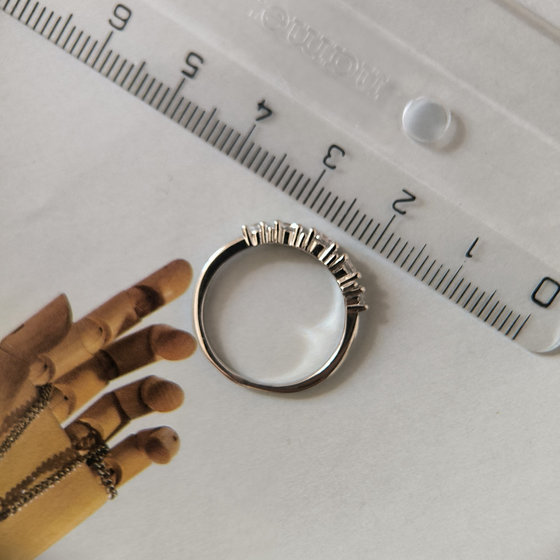 Silver ring with cubic zirconia