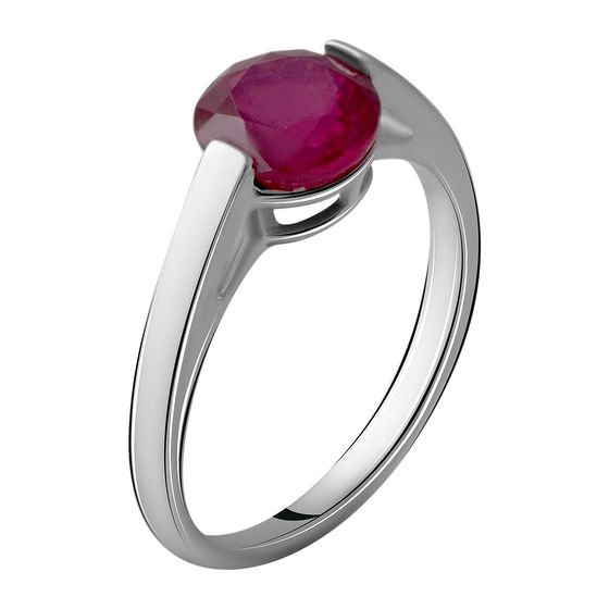 Серебряное кольцо с рубином 2.9ct