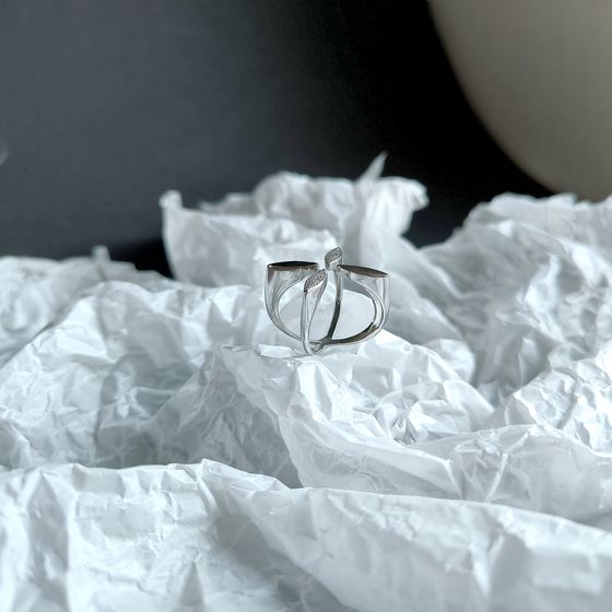 Silver Ring with Fianites