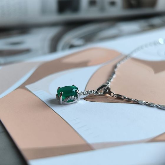 Серебряная подвеска с агатом 1.663ct