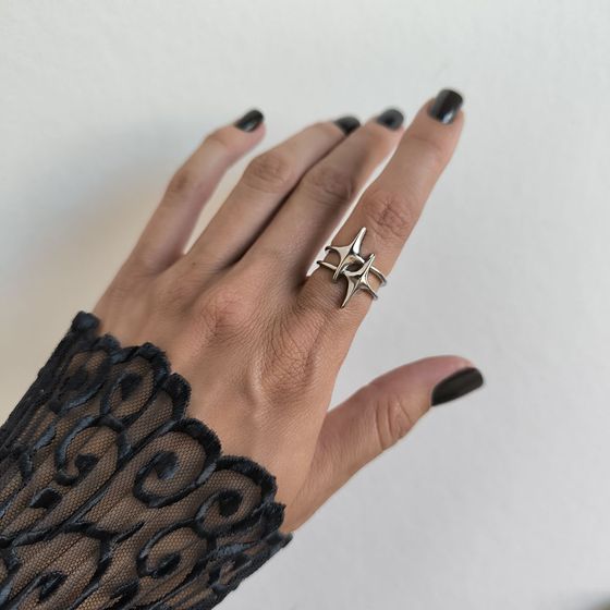 Silver ring without stones