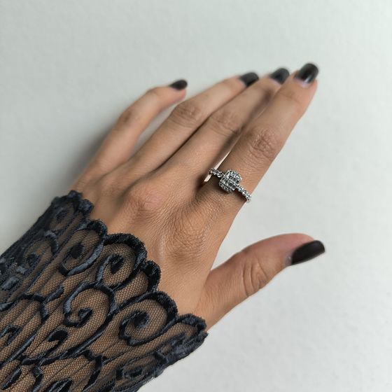 Silver Ring with Fianites