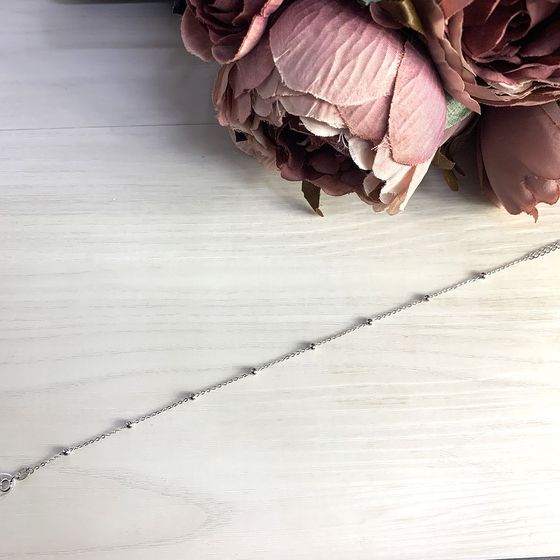 Срібний браслет на ногу без каменів