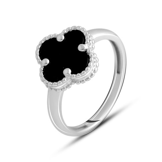 Gold ring with onyx