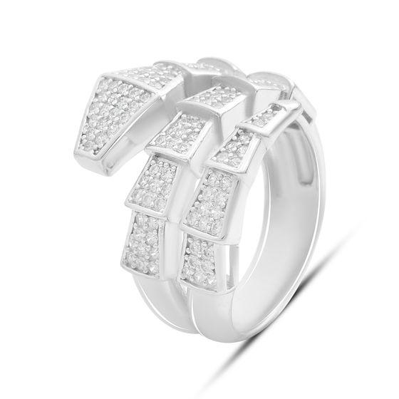 Silver Ring with Fianites