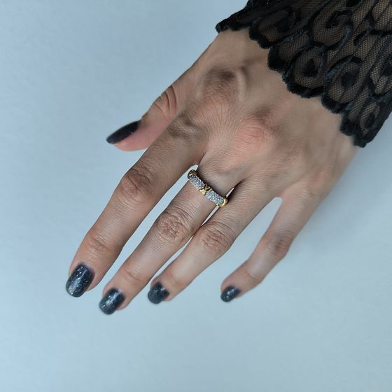 Silver Ring with Fianites