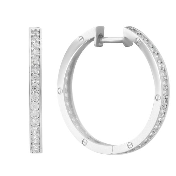 Золотые серьги с фианитами 0.4ct