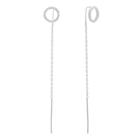 Silver Earrings with Fianites