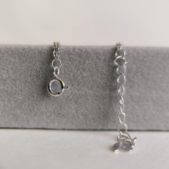 Silver bracelet with cubic zirconia