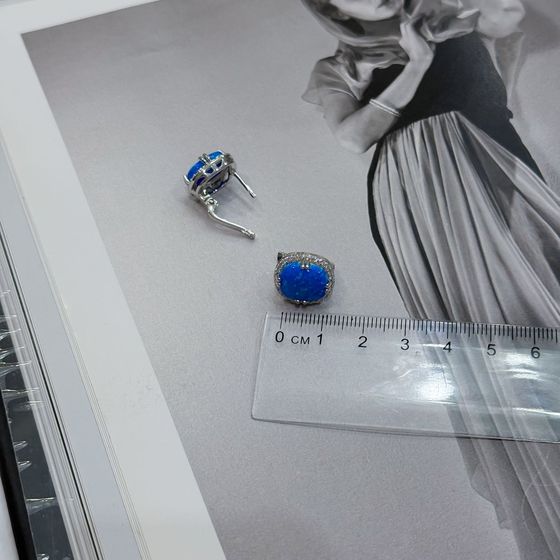 Silver earrings with opal 5.19ct