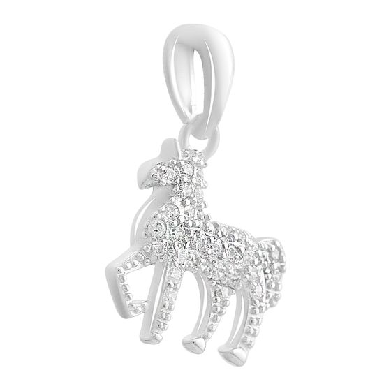 Срібна підвіска з фіанітами