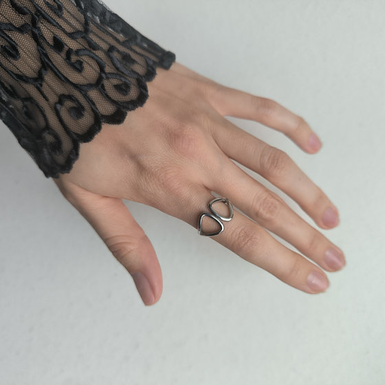 Silver ring without stones