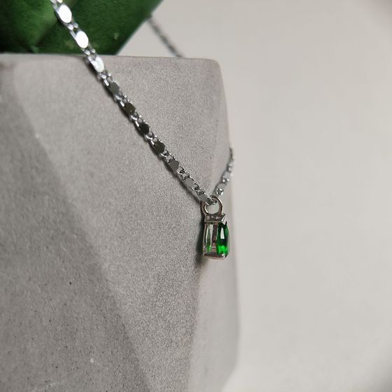 Серебряная подвеска с изумрудом nano 0.563ct