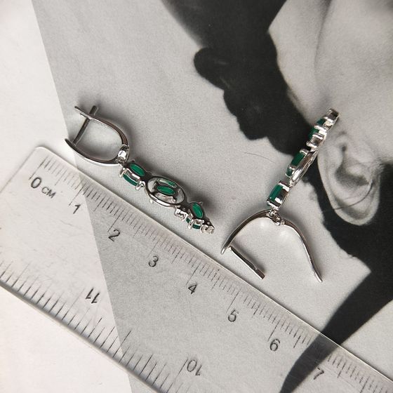 Срібні сережки з агатом 2.76ct