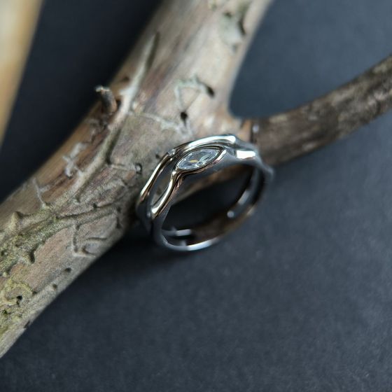 Silver Ring with Fianites